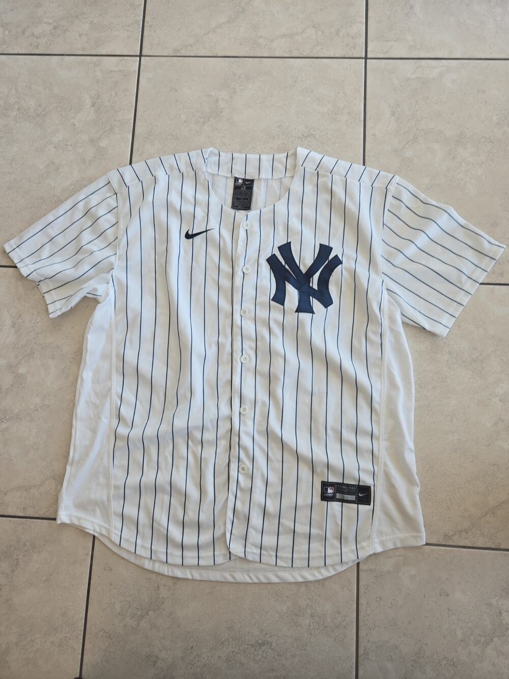 New York Yankees Nike Engineered Jersey Size 48 Stitched MLB Baseball